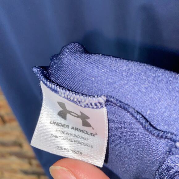 Under Armour Navy Blue White Short Sleeve T-Shirt Men's Size Small - Picture 4 of 5